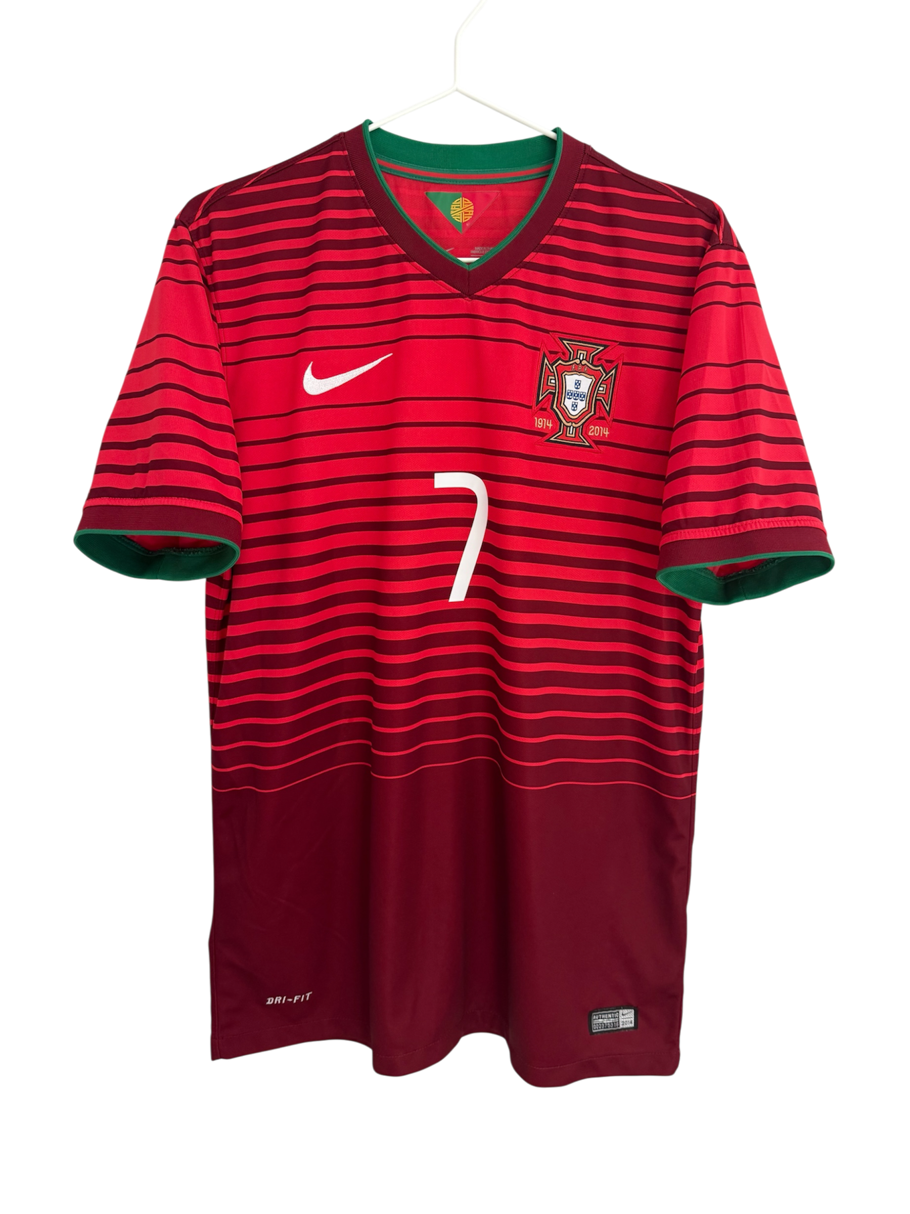 Portugal 2014 Home - #7 Ronaldo - M - 9/10